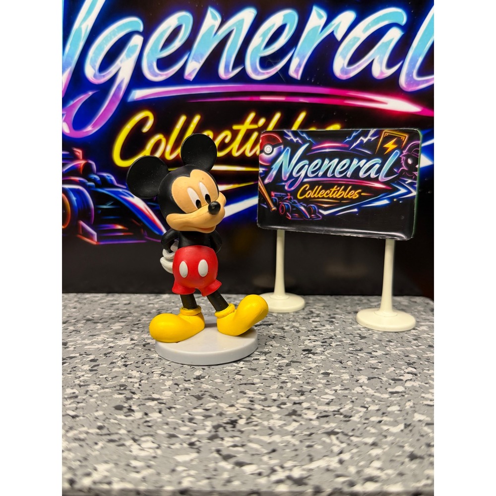 Disney Store Mickey Mouse Mini Figurine Classic Red Shorts/ Cake Topper